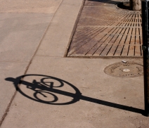Sidewalk shadow art